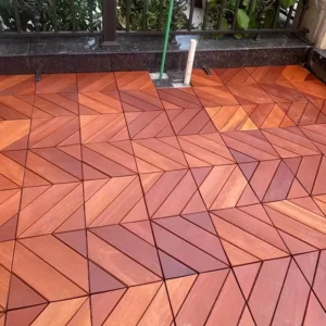 11pcs Gamba Bean Outdoor Wood Floor Tiles