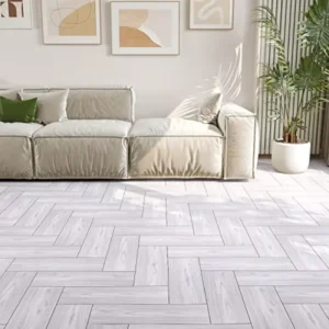 36pcs Luxury Vinyl Tiles White Wood Grain