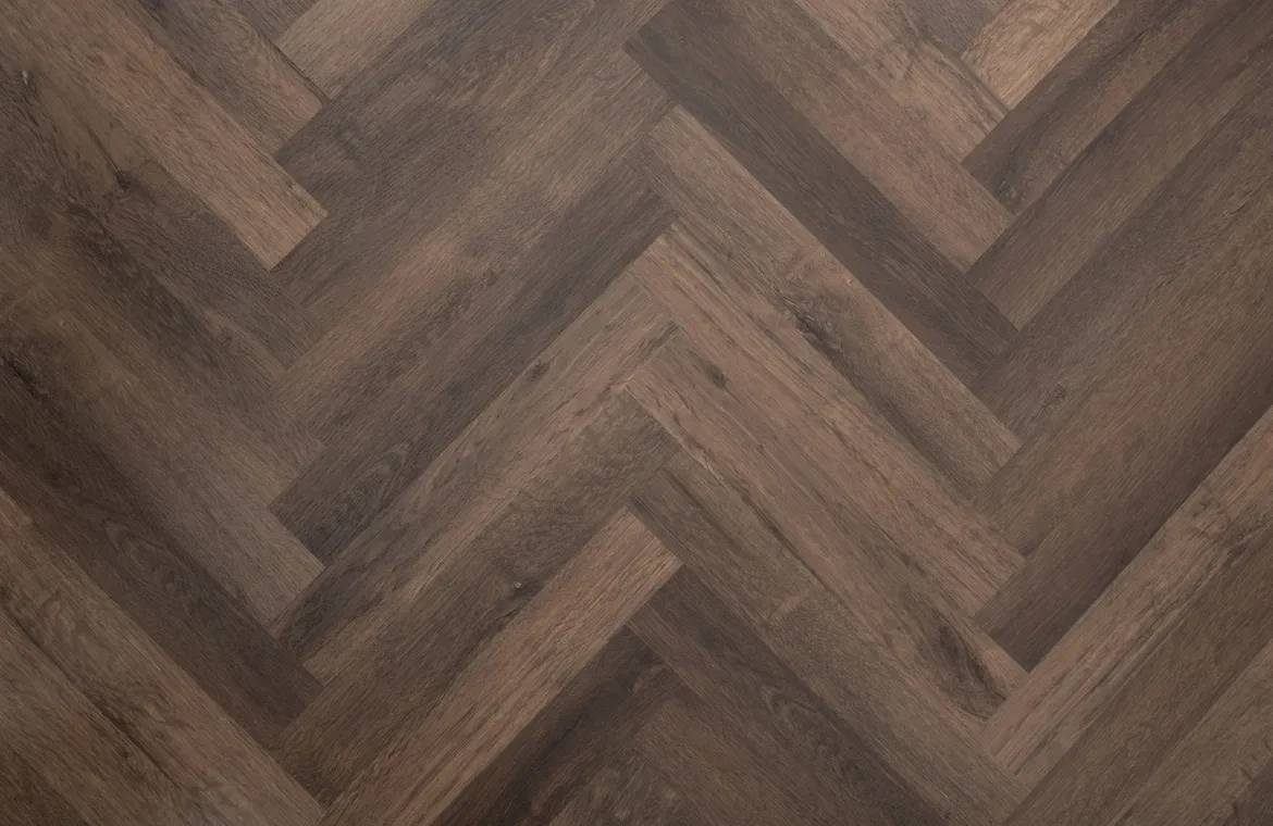 Accent Midnight Oak 2mm Herringbone LVT Flooring
