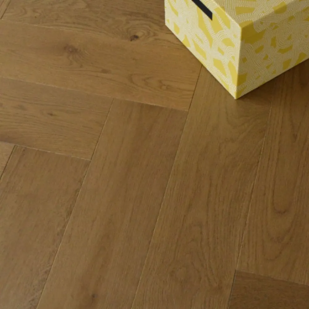 Engineered Smoked Oak Click-Lock Parquet Flooring