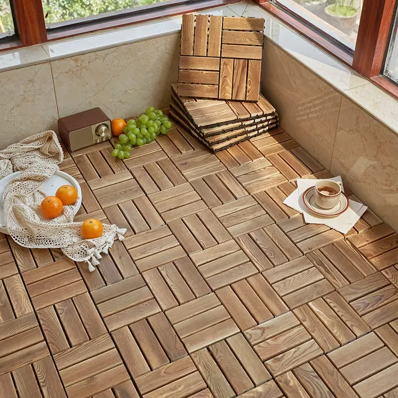 Interlocking Wooden Floor Mat for Indoor & Outdoor