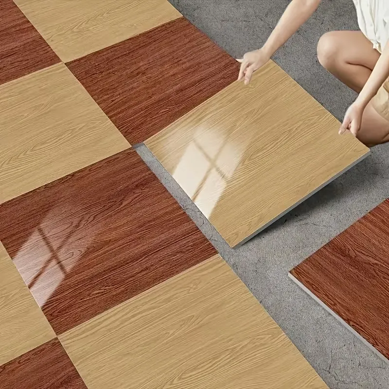 Luxury Vinyl Tiles Wood Grain Self-Adhesive