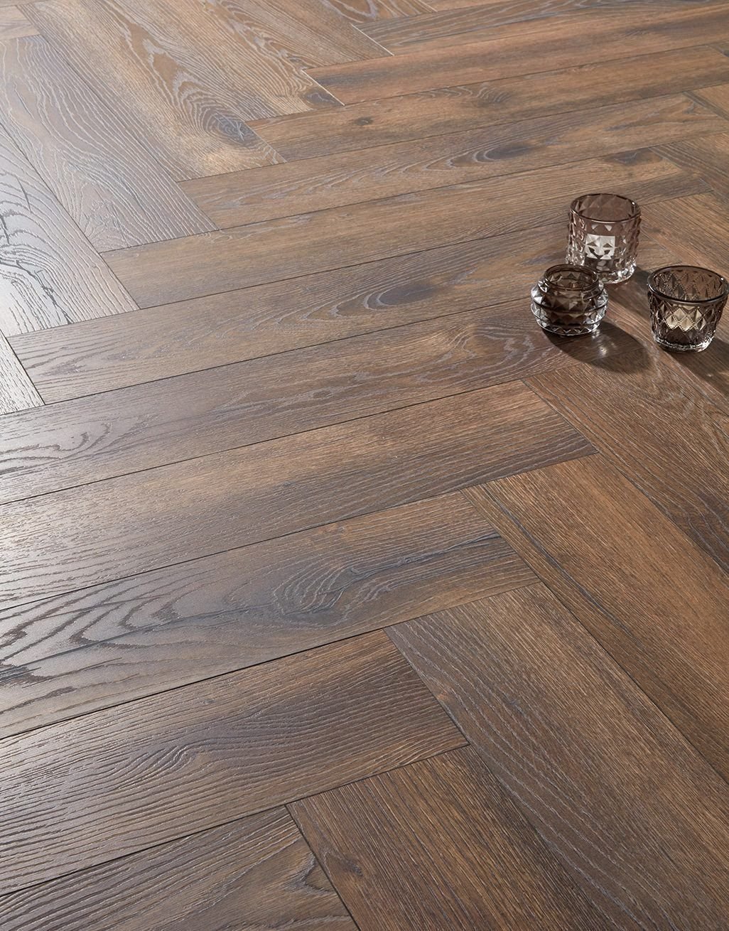 Moisture-Resistant Herringbone Wooden Flooring