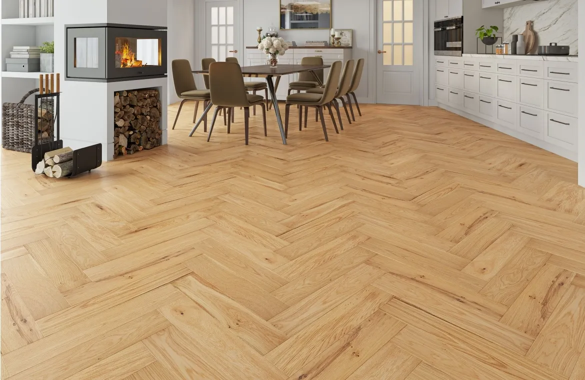 Painswick Owl Engineered Oak Herringbone Flooring