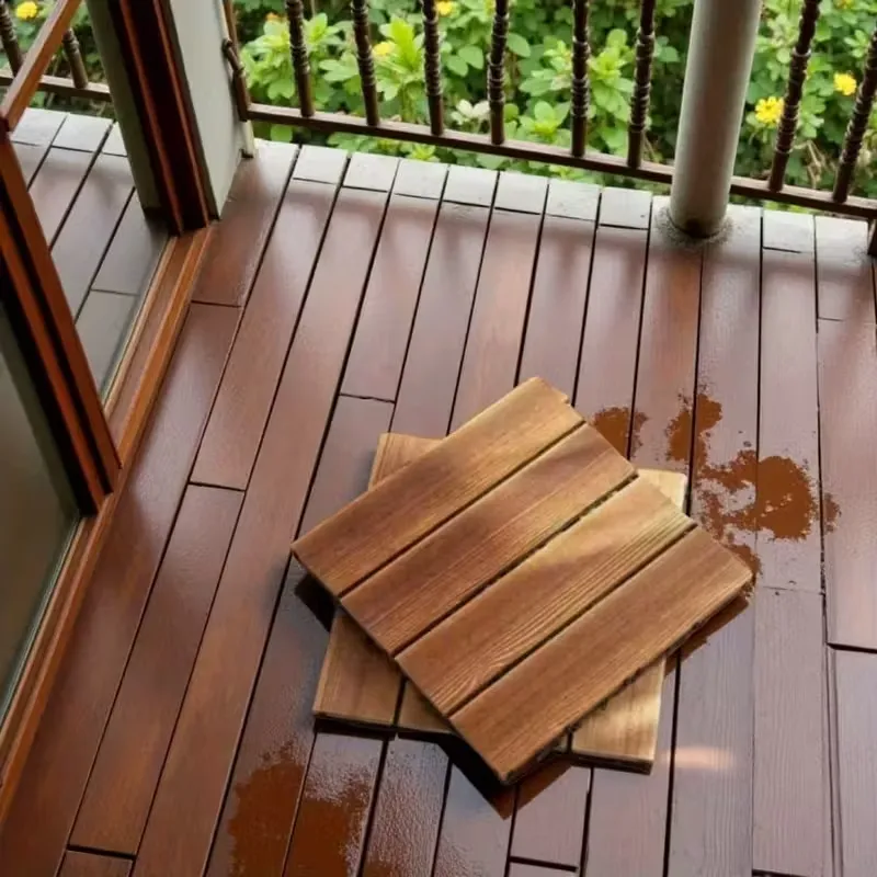 Premium Wooden Floor Tiles 10pcs Self-Locking