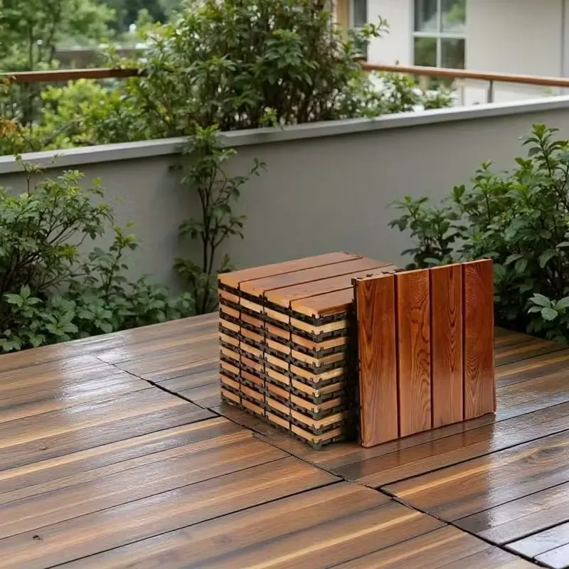 Premium Wooden Floor Tiles 10pcs Self-Locking