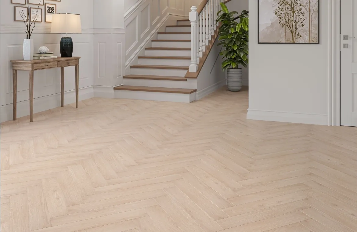 Ritz 8mm Oak Herringbone Embossed Laminate Flooring