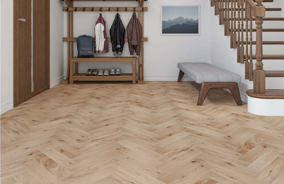 Thorpe Canvas Solid Oak Herringbone Flooring