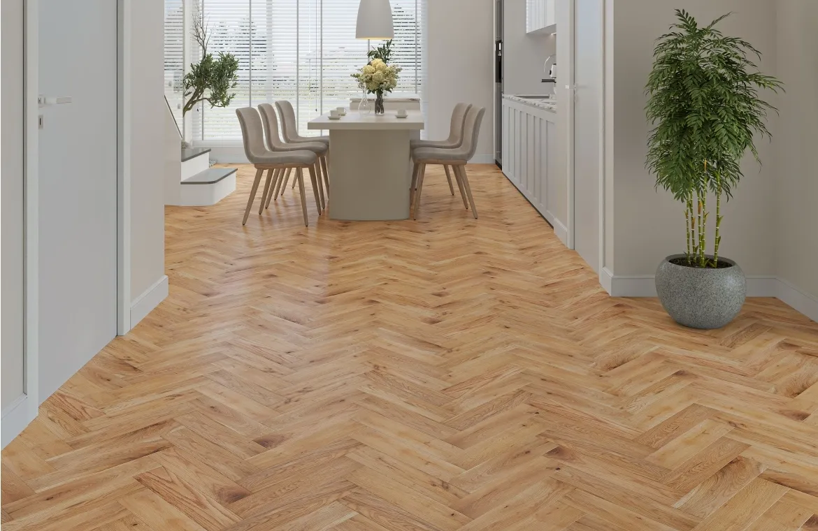 Thorpe Spring Grand Solid Oak Herringbone Flooring