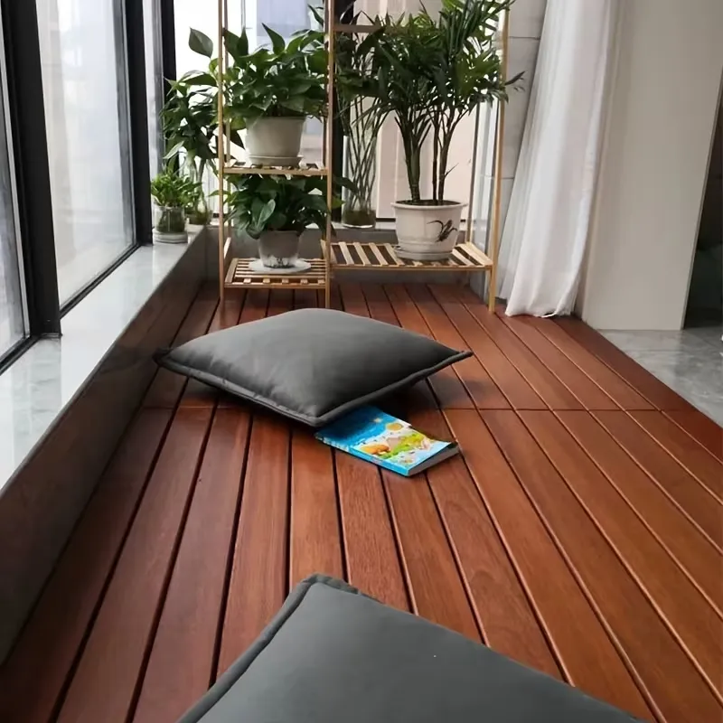 Waterproof Wooden Deck Tiles 6pcs